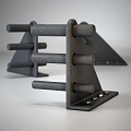 Screw iron block tool hardware 3d model