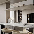 Modern Living Dining Room Design With Sofa Coffee Table Armchair Large Window Curtains Wooden Floor