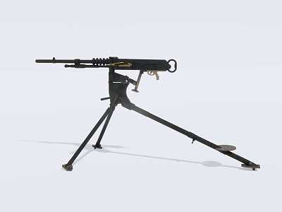 M2 heavy machine gun 3d model