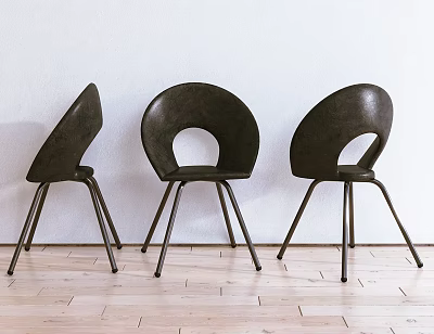 Modern Leisure Chair Leather Chair 3d model