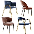 Modern Stylish Accent Chairs With Gold Metal Legs And Multiple Colors