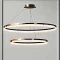 Modern Multi Layered Chandeliers With Illuminated Circular Rings And Crystal Accents
