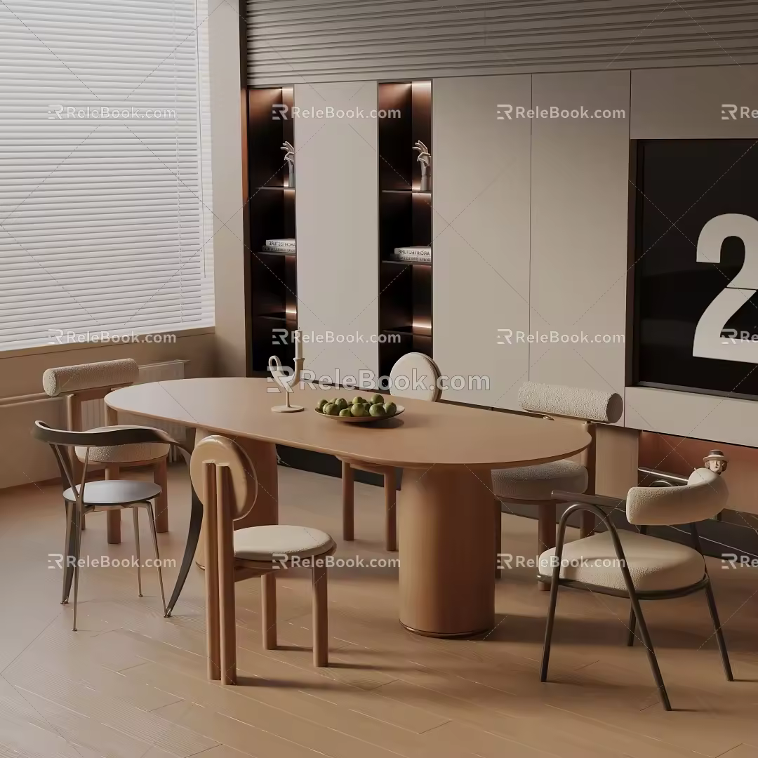 Modern table combination 3d model