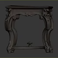 Elegant Traditional Antique Wooden Table With Ornate Carvings And Curved Legs Design