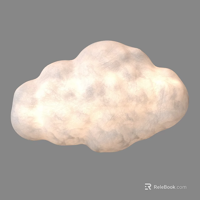 Cloud Shaped Wall Lamp With Soft Texture Cream Color Modern Home Bedroom Decor 3d model 