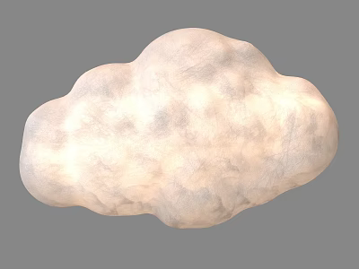Cloud Shaped Wall Lamp With Soft Texture Cream Color Modern Home Bedroom Decor 3d model