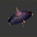 Vibrant Decorative Umbrella Featuring Purple Pink Gradient And Yellow Star Accents