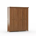 Traditional Oak Wooden Wardrobe With Four Doors Classic Design