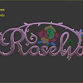 Decorative Roselja Metal Sign With Rose Design Curved Patterns And Spiked Edges