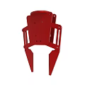 Red Industrial Mechanical Clamp Metal Structure with Holes and Connecting Parts