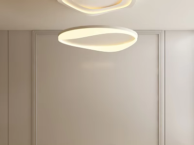 Modern Minimalist White Ceiling Light With Soft Glow For Home Interior Design 3d model