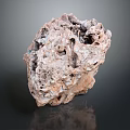 Natural Stone And Wooden Decor Piece With Porous Rough Texture
