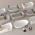 Various Bathtub Designs With Freestanding Shapes Faucets And Wooden Accents