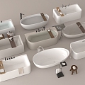 Bathtub Independent Bathtub Integrated Bathtub Oval Bathtub Square Bathtub 3d model