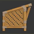 Yellow Rattan Three-Seater Sofa With Woven Backrest And Seat Design