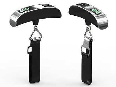 Mobile Digital Portable Luggage Scale with LCD Display and Hook Design for Travel 3d model