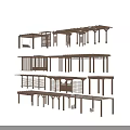 Different Outdoor Wooden Pergola Styles Featuring Lattice Panels And Roof Designs