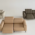 Modern Stylish Sofa Set With Multiple Colors Beige Gray And Comfortable Modular Design Seats 3d model