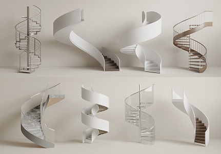 revolving staircase glass revolving staircase 3d model