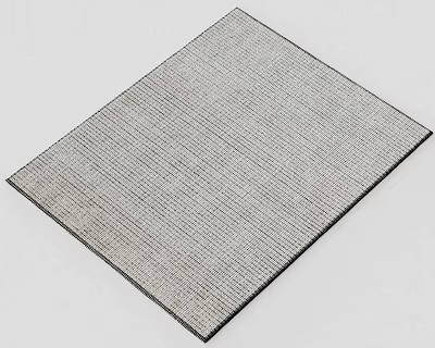 Gray Square Carpet With Grid Pattern Modern Minimalist Home Living Room Decor 3d model