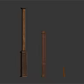 Wooden Decorative Columns With Various Heights And Classic Design Features