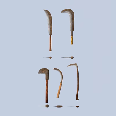 hatchet sickle farm tool lawn mower 3d model