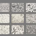 Decorative Tiles With Various Floral And Butterfly Patterns For Home Decor