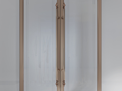 Light Luxury Double Door Metal Glass Door model