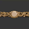 Elegant Golden Ring With Intricate Decorative Patterns And Gemstone Detail For Fashion Accessories