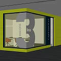 Modern Office Glass Partition With Success Tea Text And Green Wall Design