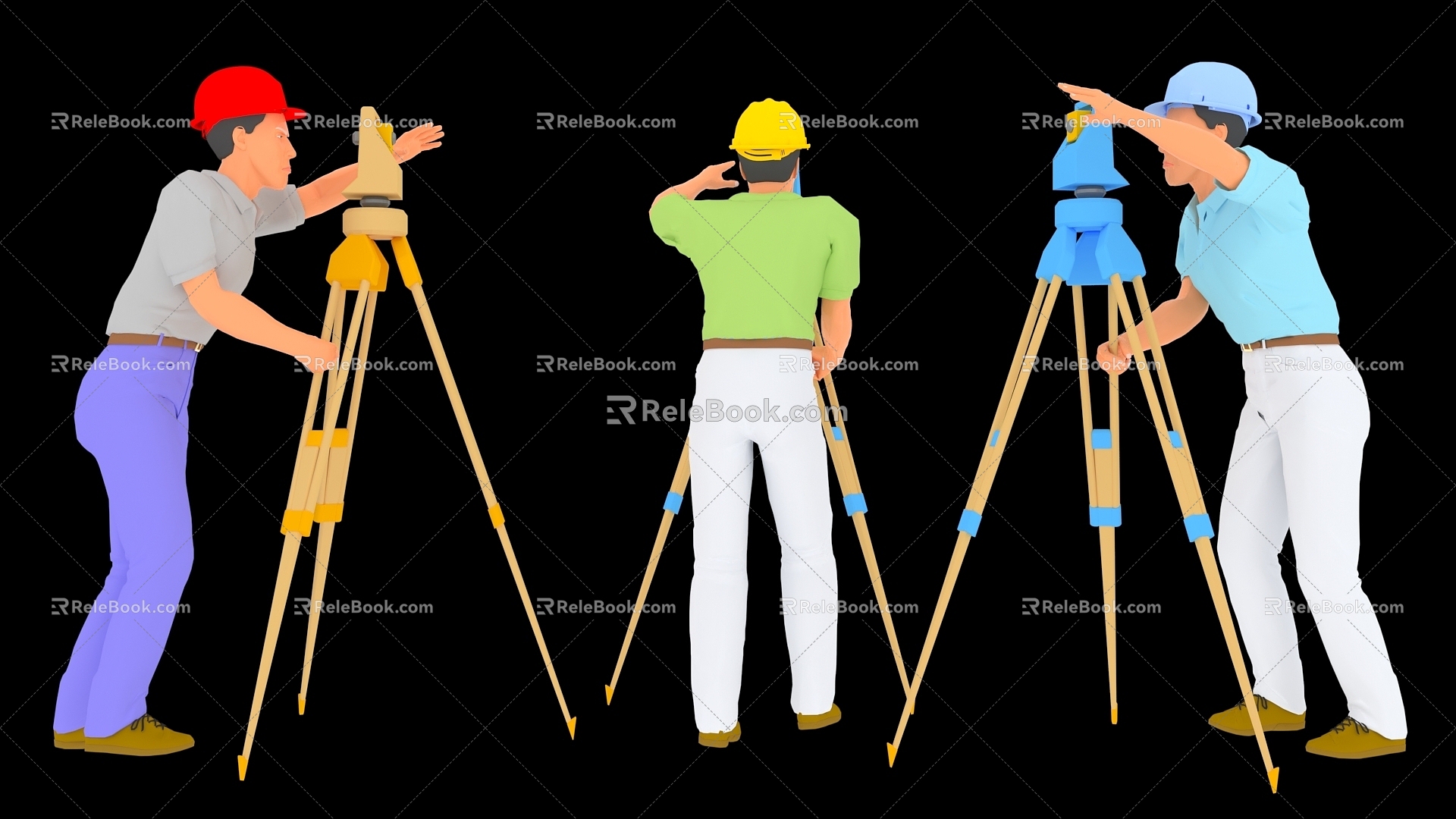 Collimator Engineering Visual Instrument Construction Workers Construction Figures 3d model