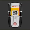 Shell Recharge Electric Vehicle Charging Station With White Design And Display Screen