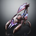 Detailed 3D Mechanical Scorpion Character Design Fantasy Creature with Glowing Parts