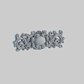 Ornate Decorative Carving With Intricate Scroll Floral Patterns And Circular Center