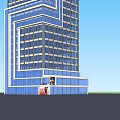 Modern High Rise Office Building Featuring Glass Facade And Architectural Design