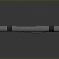 Silver Metallic Cylinder Tool With Black Grip And Smooth Reflective Surface