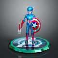 Shiny Green Hexagonal Display Base Furniture For Collectible Figurine Display Stand