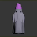 Various Sizes Laundry Detergent Bottles With Silver Bodies And Pink Caps As Daily Necessities