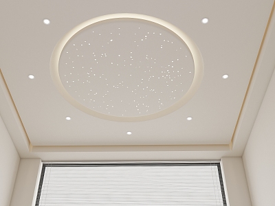 House Silent Style Ceiling Empty Ceiling Star Lamp Ceiling Round Special-Shaped Ceiling Cream Wind Ceiling Lamp Study Room Ceiling Living Room Ceiling Bedroom Ceiling 3d model