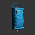 Stylish Blue Handbag With Zipper Closure And Carry Handle For Daily Use
