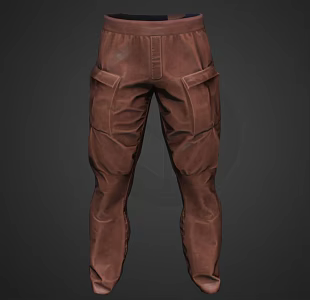 Pants Jeans Pants Leather Pants Pleated Fabric Clothes Suit 3d model