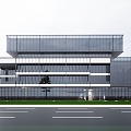 Modern Style Multi-storey Office Building Modern Style Multi-storey Office Building Flat Top Air Greening 3d model