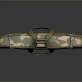 Camouflage Military Style Travel Suitcase With Durable Carry Handle And Canvas Material