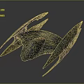 Futuristic Sci Fi Aircraft With Sleek Metallic Body Red Core And Advanced Wing Design