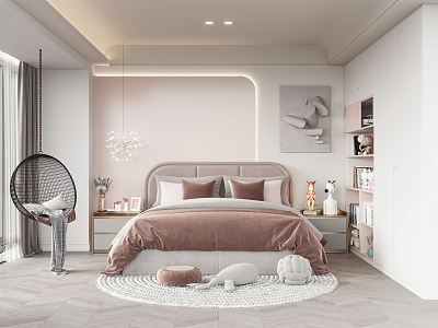 Girls Bedroom Modern Children's Room 3d model