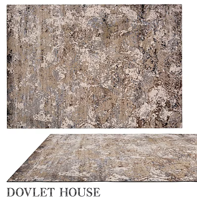 Square Rug With Abstract Neutral Pattern And Textured Design For Living Room 3d model