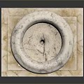 Marble Square Pedestal With Decorative White Vase And Intricate Carvings
