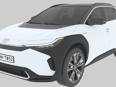 Hyundai White Electric SUV With Sleek Design Black Wheels And Modern Front Fascia 3d model