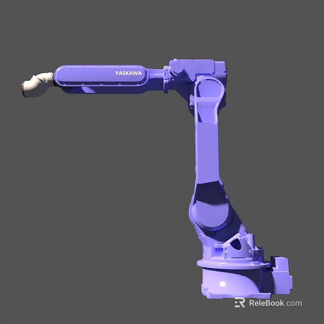 Purple YASKAWA Industrial Robot Arm With Advanced Smart Machinery Features 3d model 