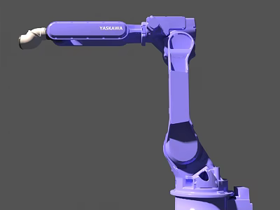Purple YASKAWA Industrial Robot Arm With Advanced Smart Machinery Features 3d model